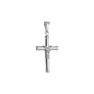 Pingente Cruz Jesus Masculino Aço