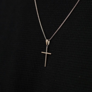 Pingente Cruz Lisa Média Masculina Aço