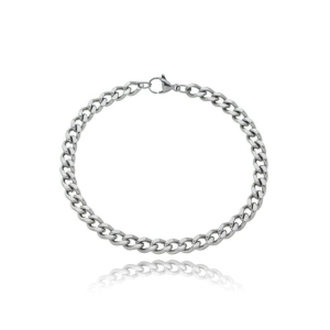 Pulseira Elo Grumet Polida Masculina Aço