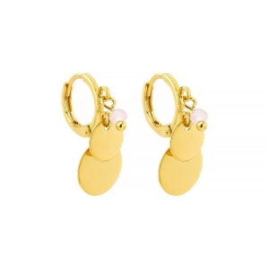 Brinco Argola Medalhas Lisas Ouro