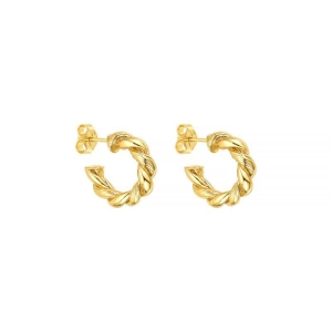 Brinco Argola Torcido Moderno Ouro