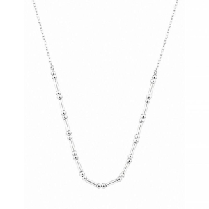 Colar Choker Tubo Minimalista Prata