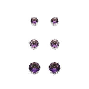 Trio Ponto de Luz Roxo Prata