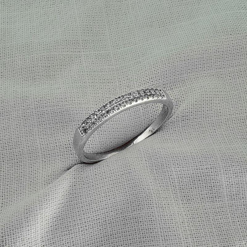 Anel Aparador BrIlhante Duplo Prata