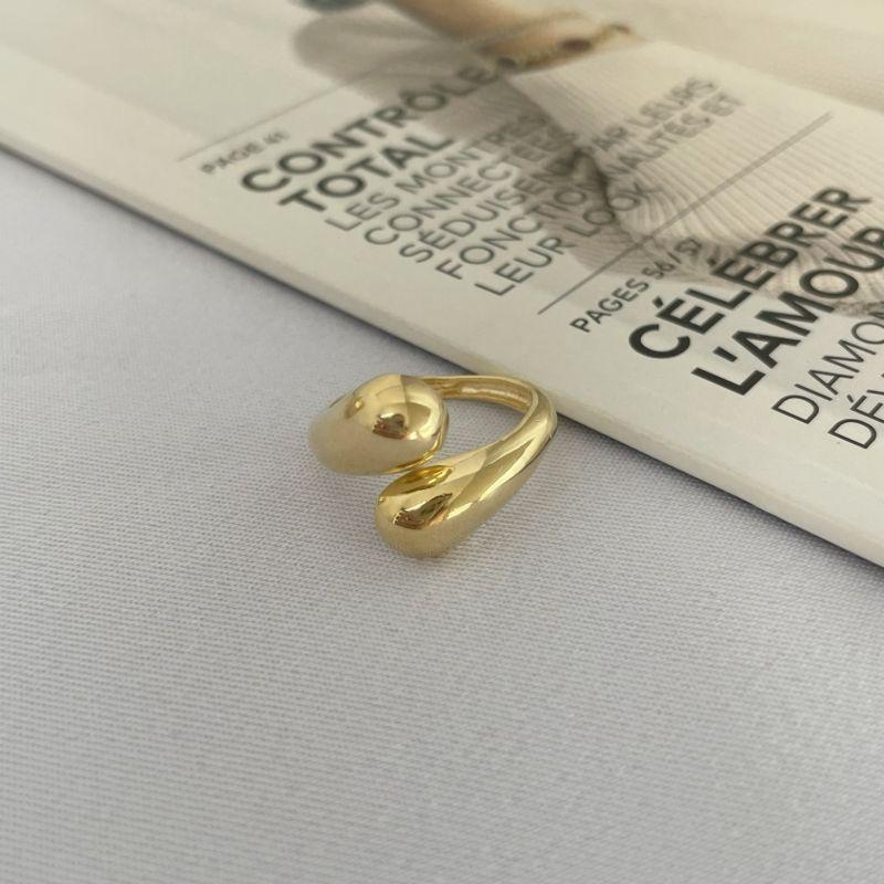 Anel Lados Opostos Ajustável Ouro