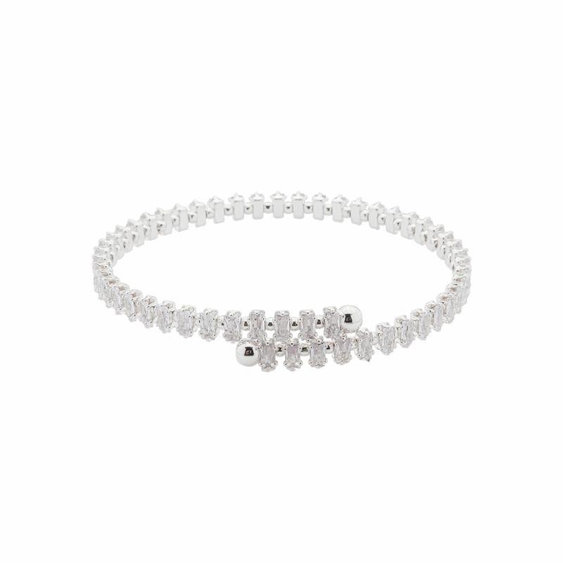 Bracelete Maleável Riviera Prata