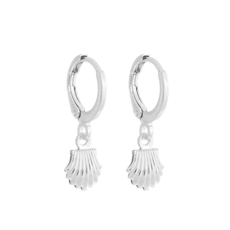 Brinco Argola P Concha Prata