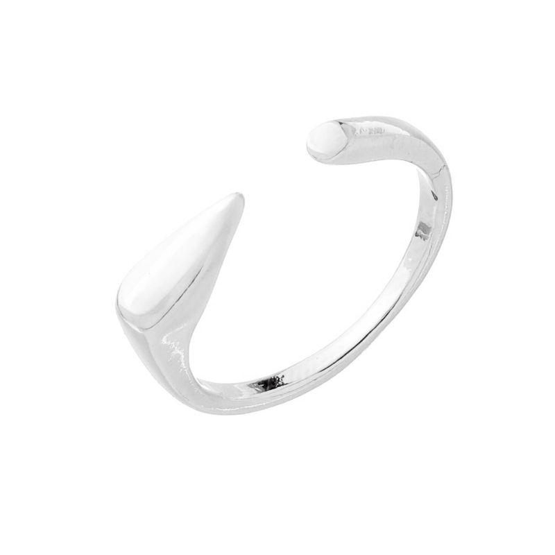 Anel Liso Moderno Ajustável Prata