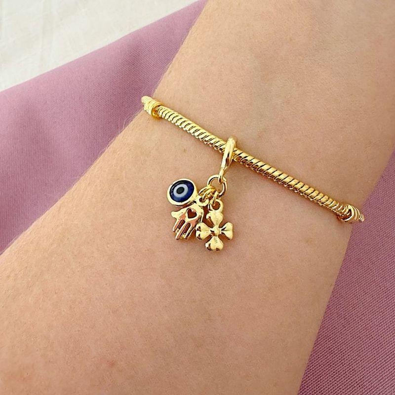 Berloque Trio Amuletos Ouro