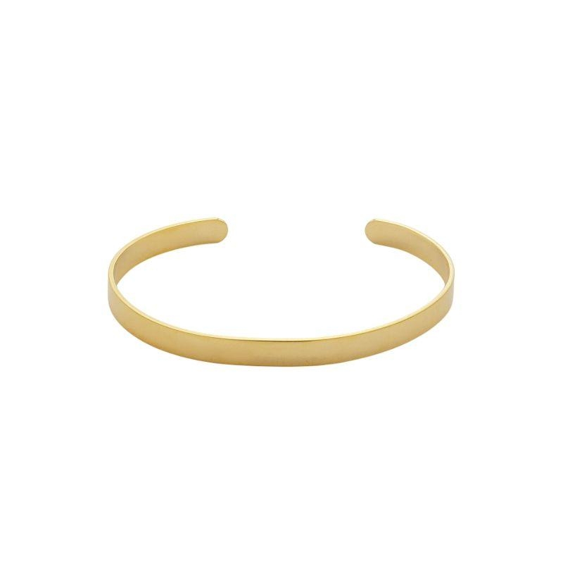 Bracelete Maleável Liso Aberto Ouro