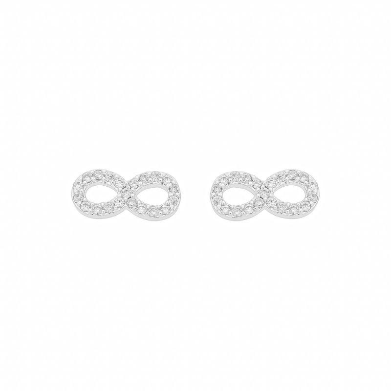 Brinco Infinito Zircônias Prata