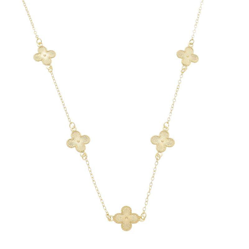 Colar Alhambra Chapa Ouro