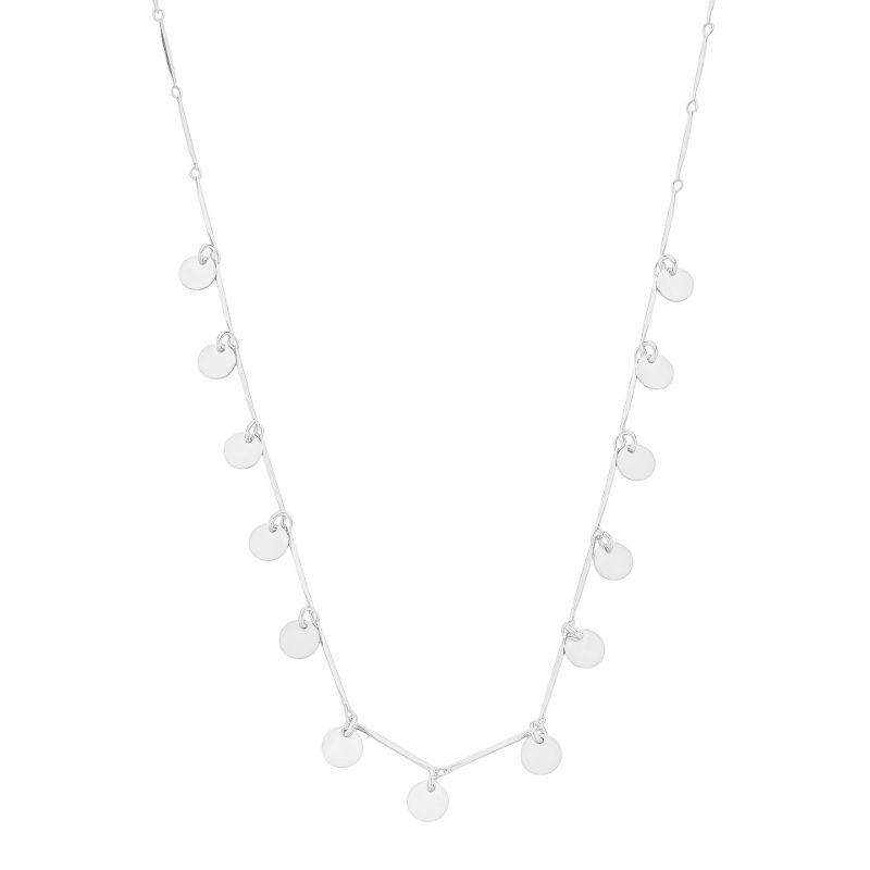 Colar Canutilhos e Medalhas Prata