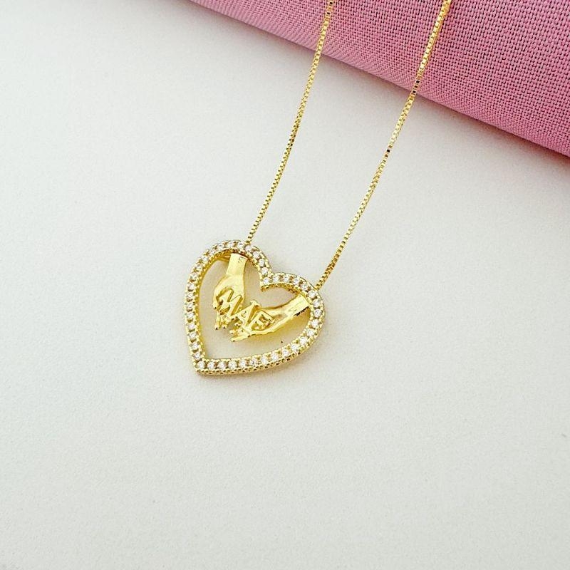 Colar Coração de Mãe Ouro