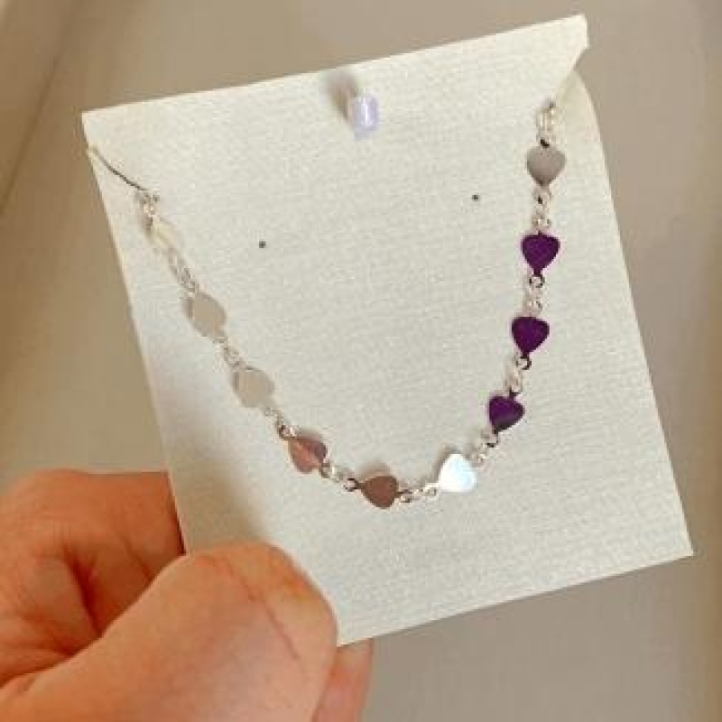 Colar Elos Corações Prata