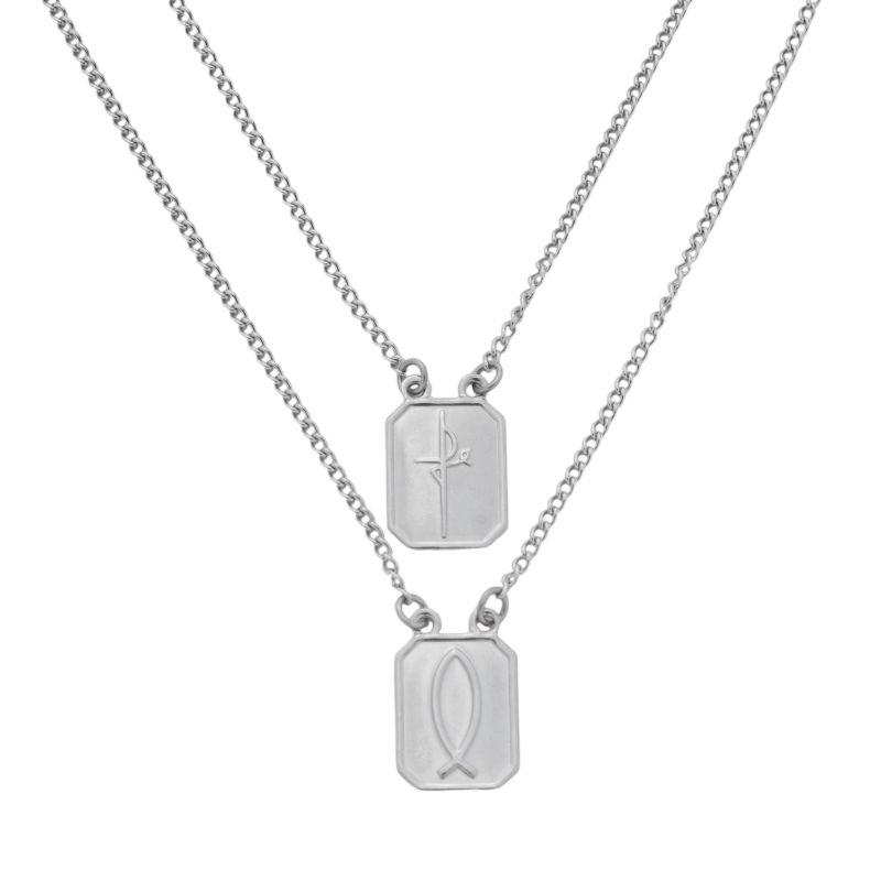 Colar Escapulário Yeshua Masculino Aço