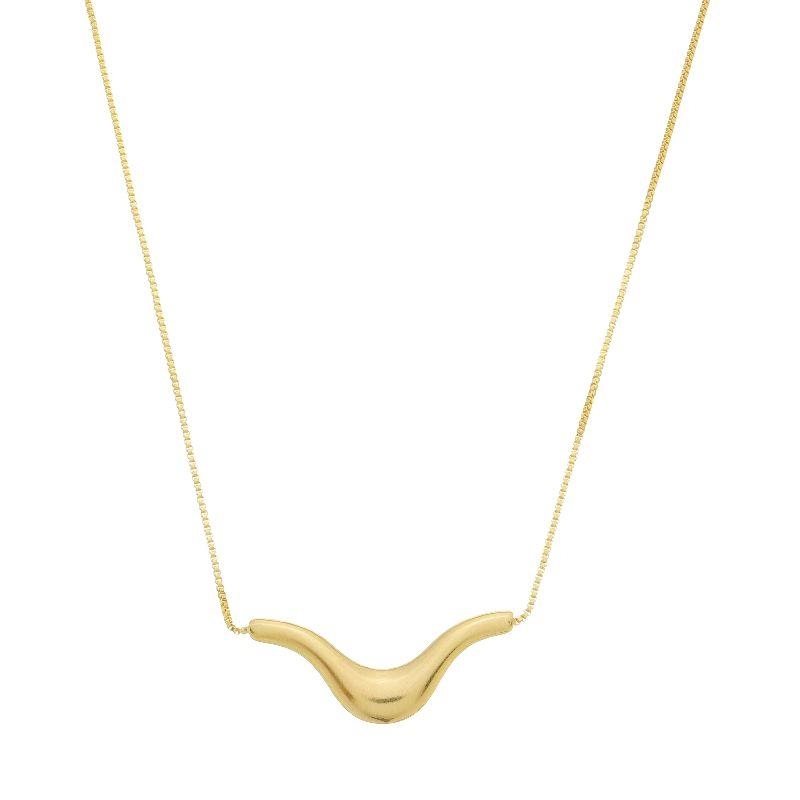 Colar Orgânico Curva Ouro