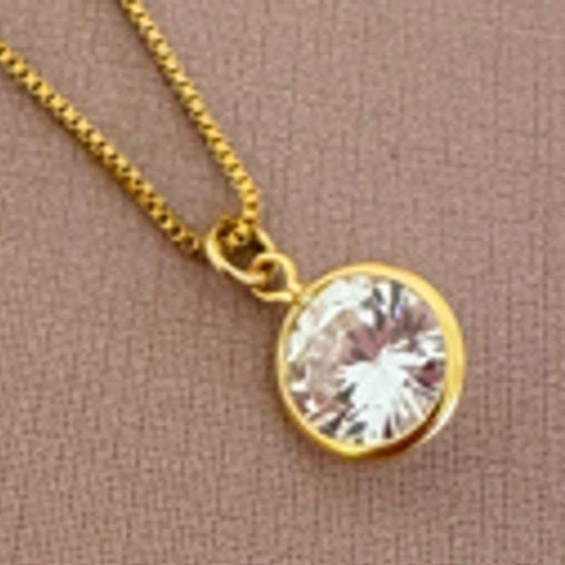 Colar Ponto Luz Radiante Ouro