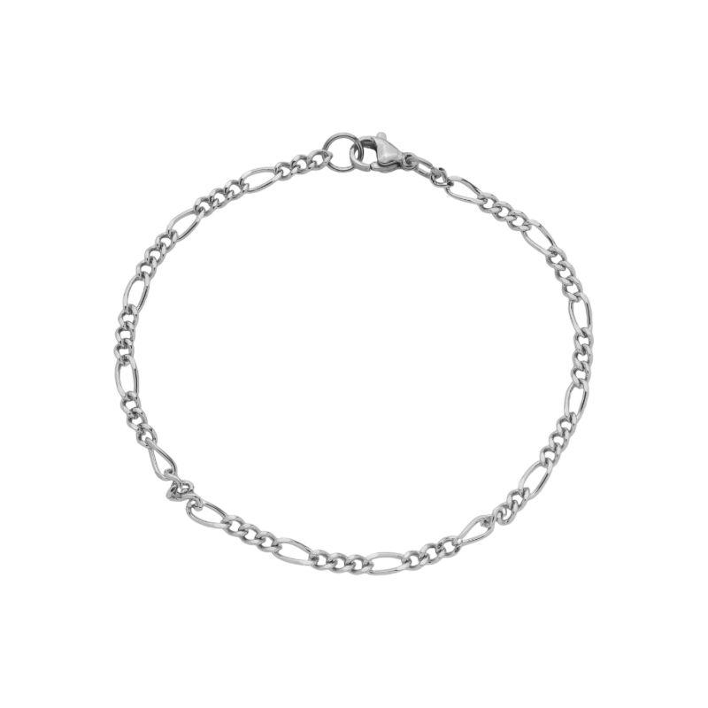 Pulseira Corrente Fígaro Masculino Aço