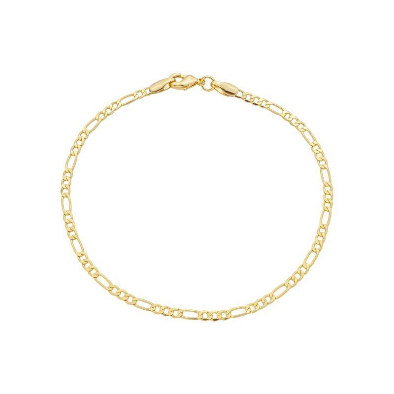 Pulseira Corrente Flat Fina Masculino Ouro