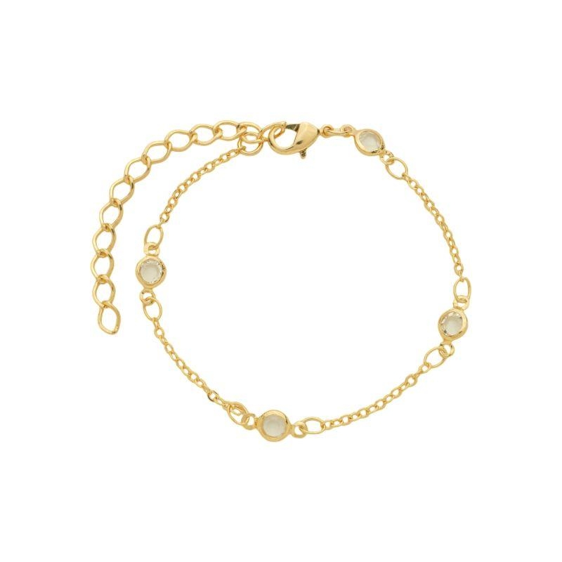 Pulseira Cristais Ouro