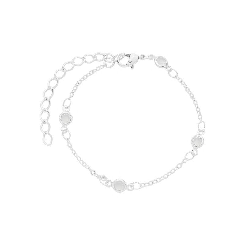 Pulseira Cristais Prata