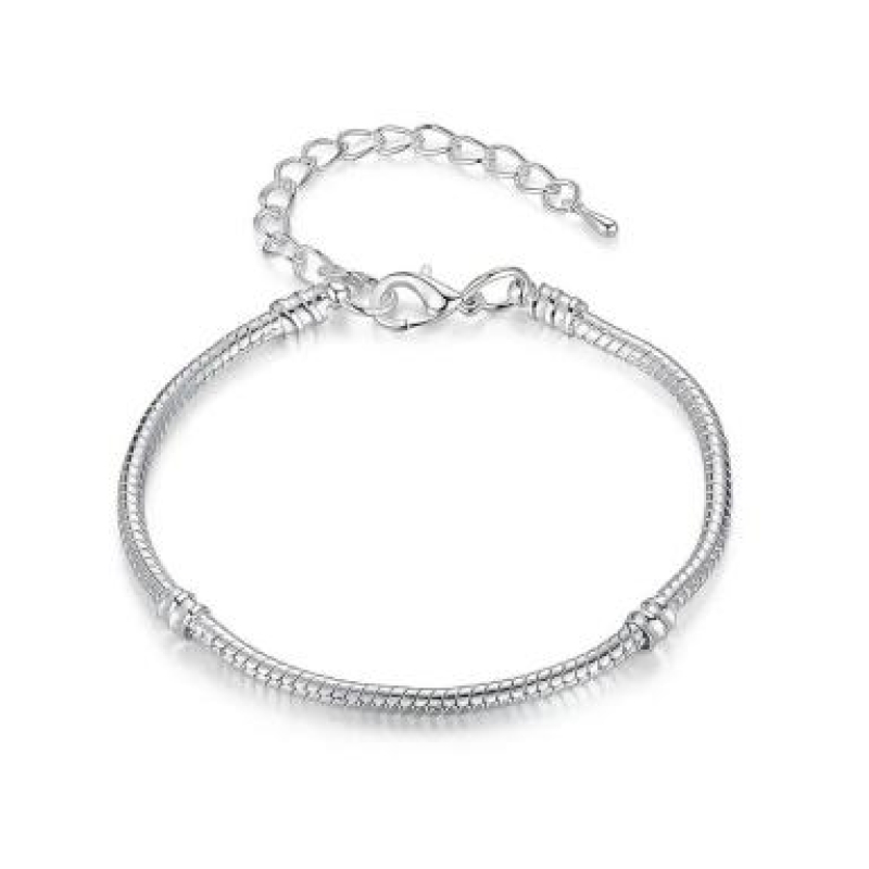 Pulseira de Berloques Ajustável Prata