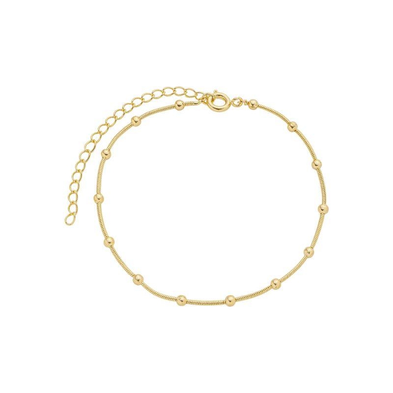 Pulseira Fina Bolinhas Ouro