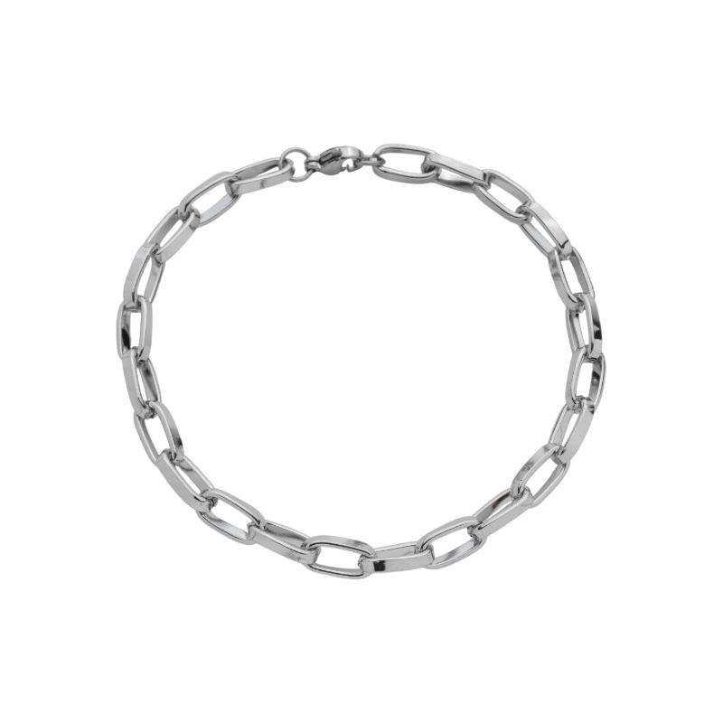 Pulseira Malha Estilo Cartier Grossa Masculino Aço