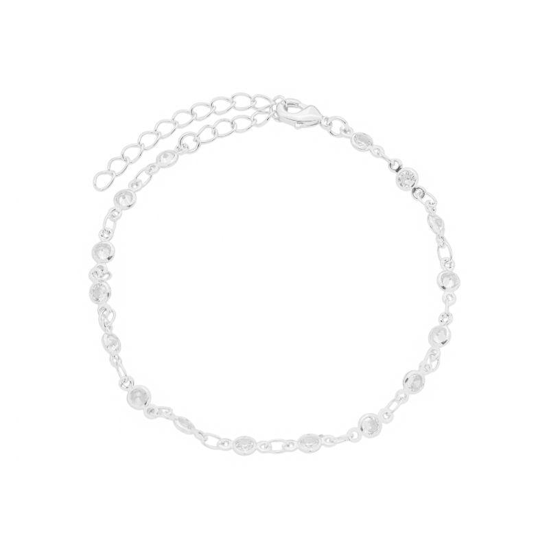 Pulseira Multi Cristais Prata