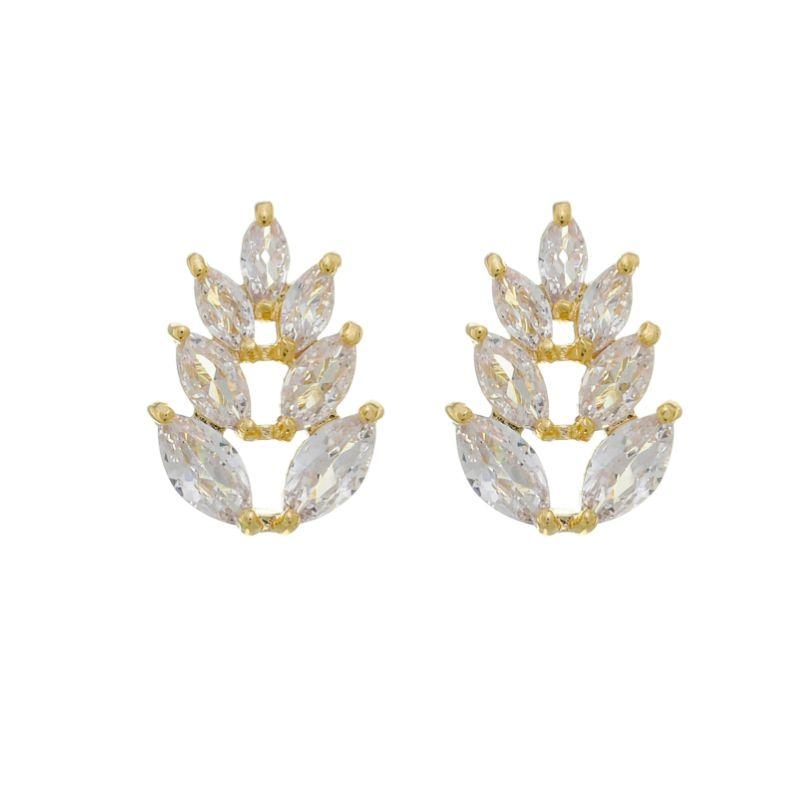 Brinco Folha de Brilho Ouro