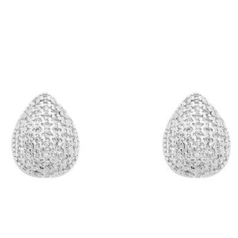 Brinco Gota P Cravejada Zircônias Prata