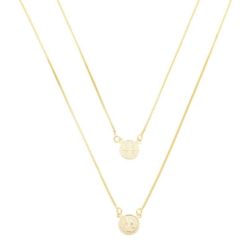 Colar Escapulário São Bento Ouro