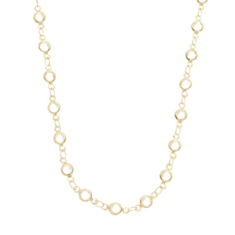 Colar Multi Cristais Ouro