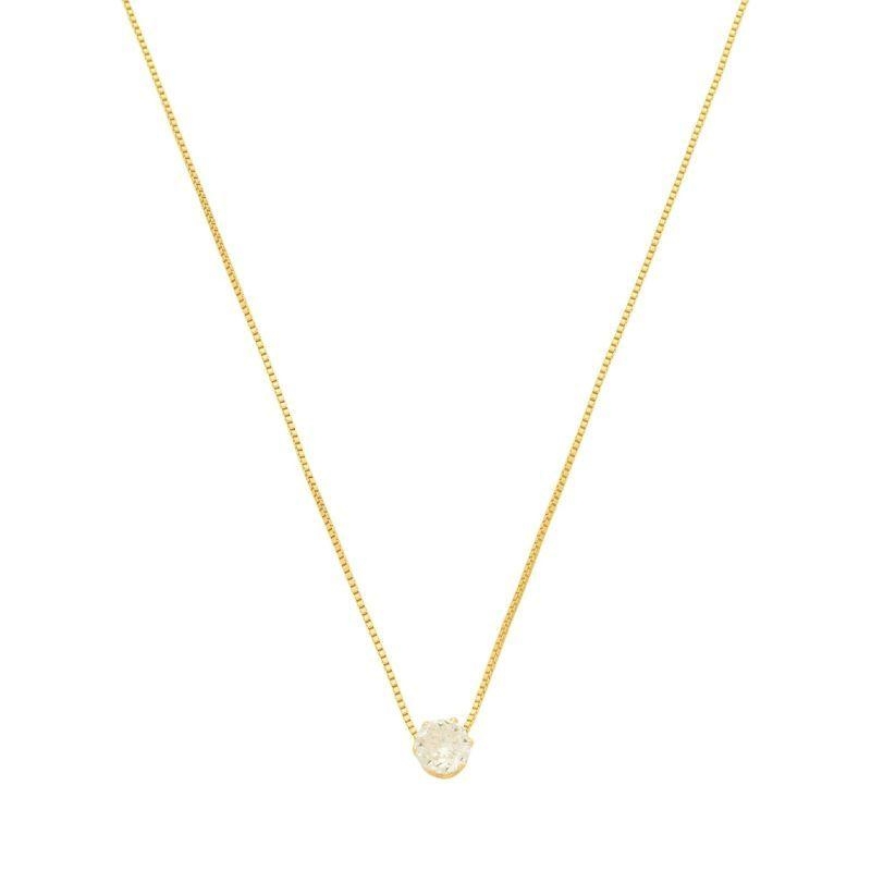 Colar Ponto Brilho Clássico Ouro