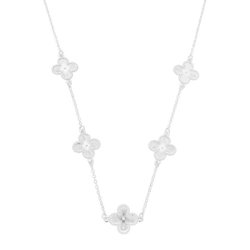 Colar Trevos Clássicos Prata