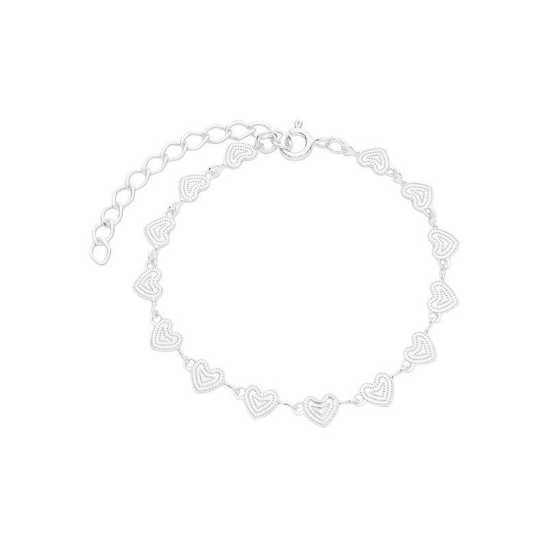 Pulseira Corações Beauty Prata