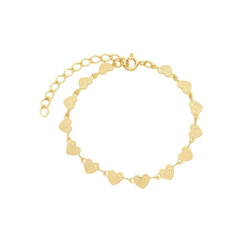 Pulseira Corações Beuaty Ouro