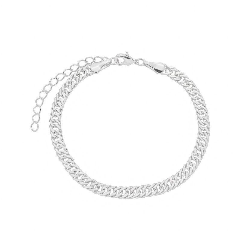 Pulseira Corrente Cubana Prata