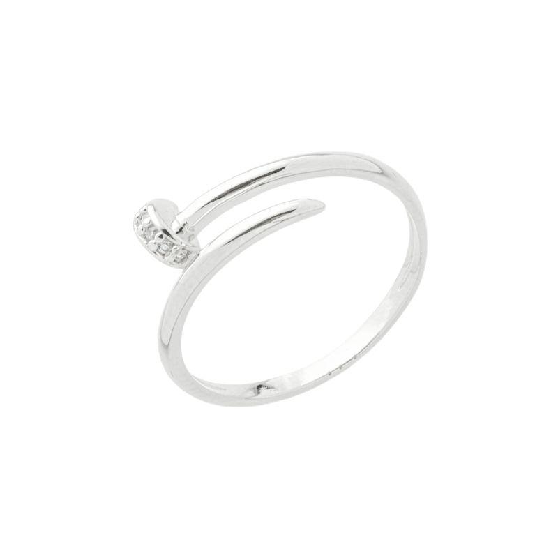 Anel Prego Slim Ajustável Prata