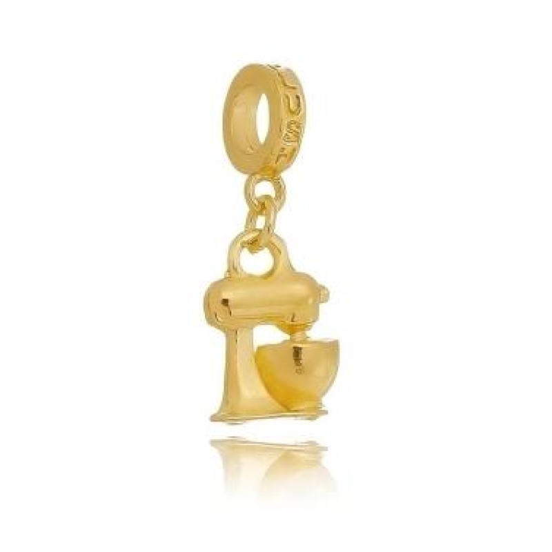 Berloque Batedeira Clássica Dourado Plush