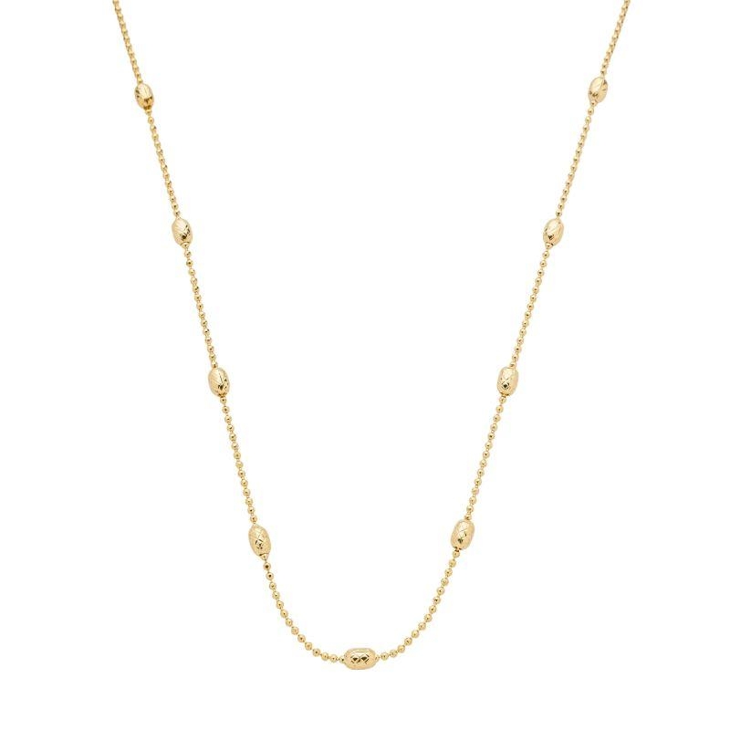 Colar Esferas Alongadas Ouro