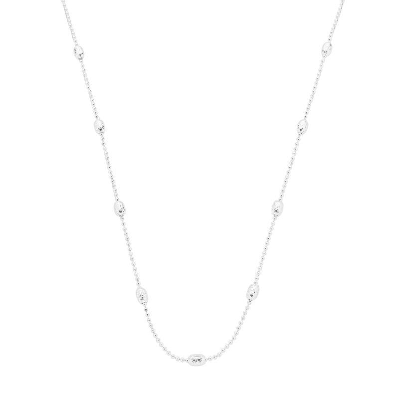 Colar Esferas Alongadas Prata