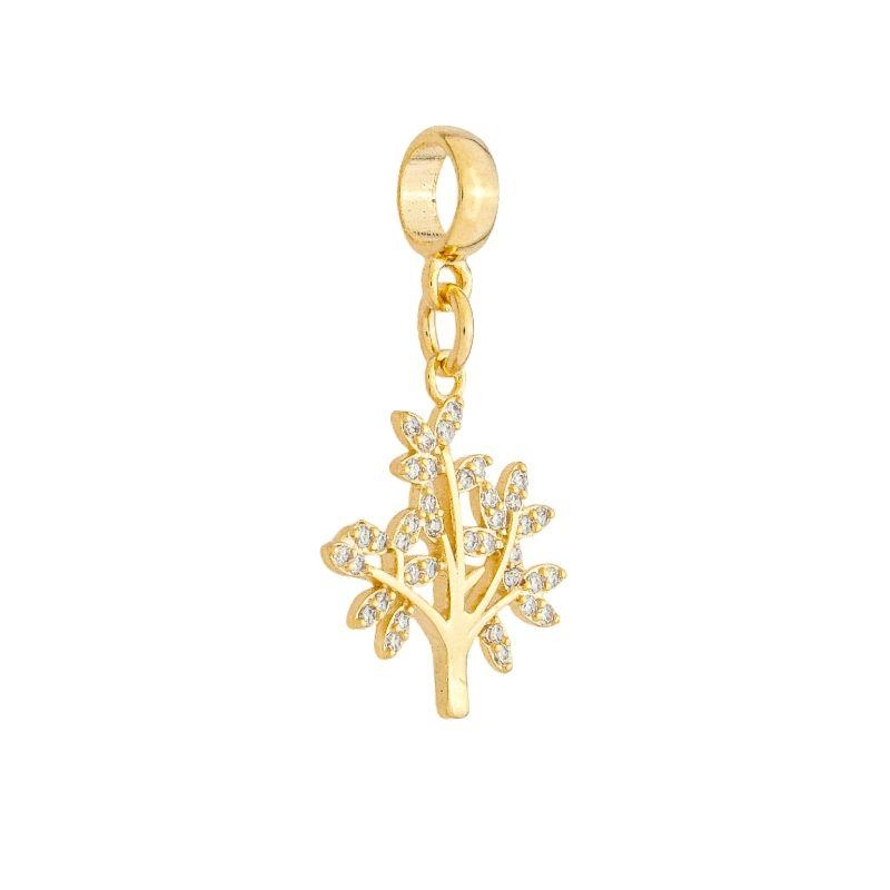 Berloque Árvore da Vida Zircônias Ouro
