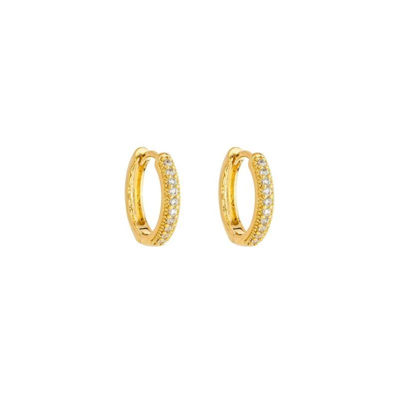 Brinco Argola Cravejada G Ouro