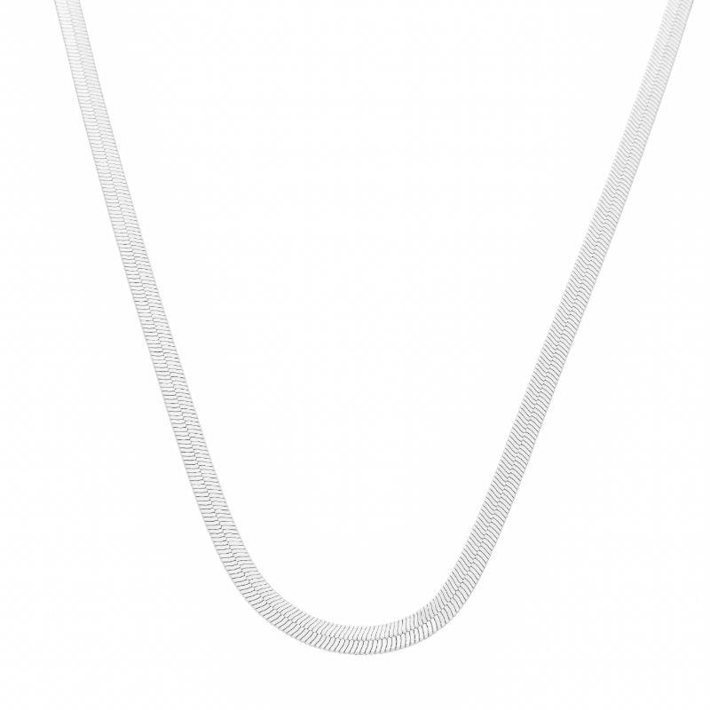 Colar Fita 4mm Clássica Prata