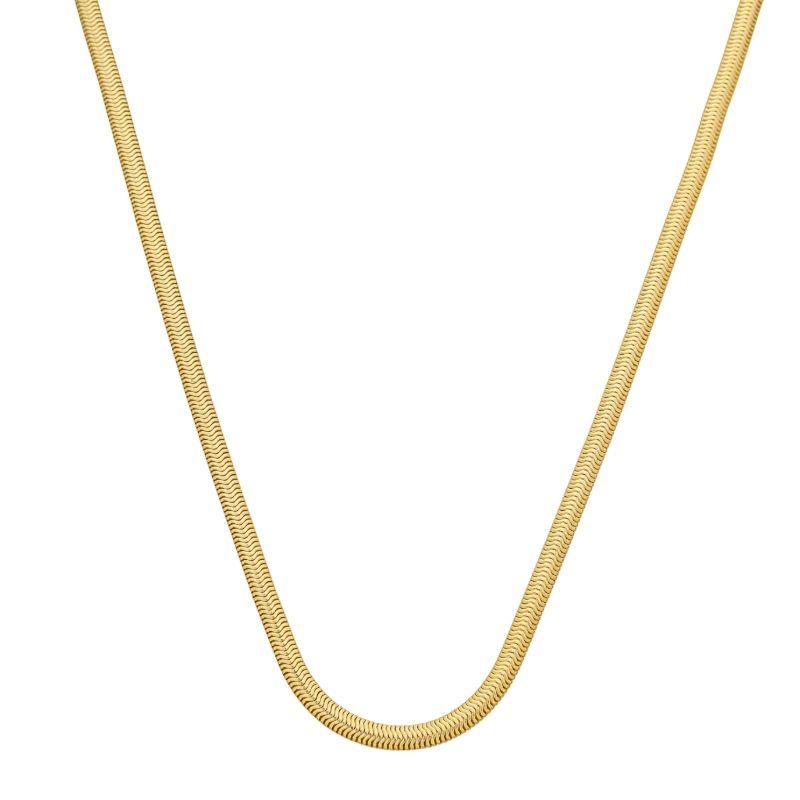 Colar Lacraia 3mm Clássica Ouro