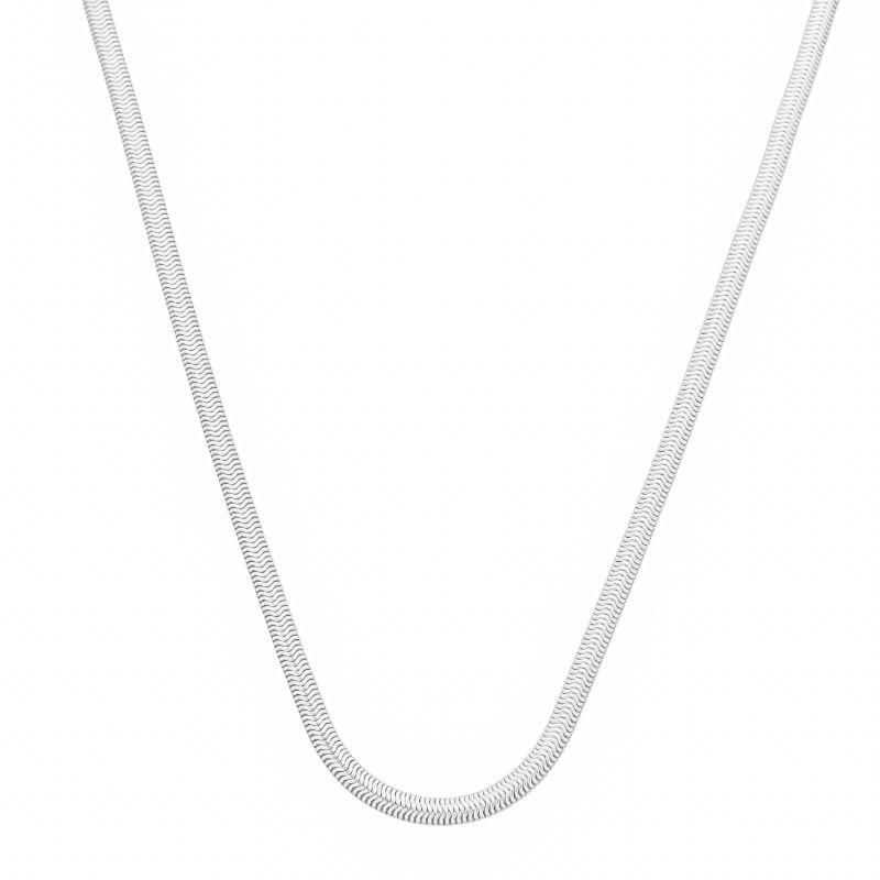 Colar Lacraia 3mm Clássica Prata