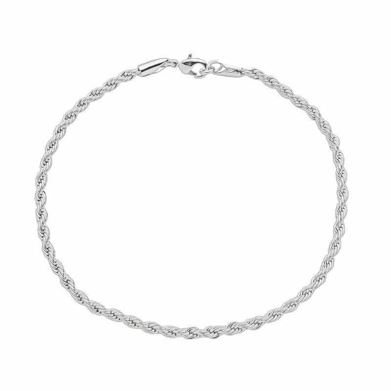 Pulseira Cordão Baiano Clássico Prata