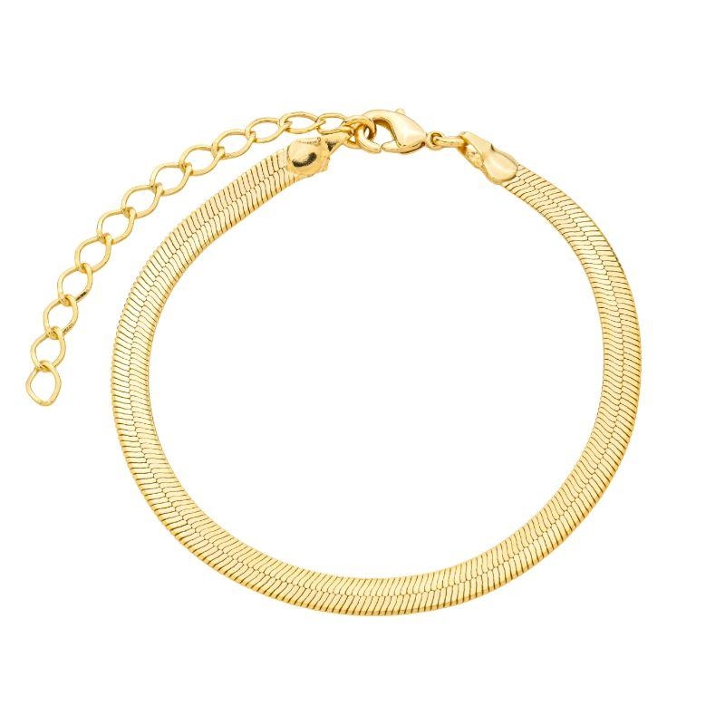 Pulseira Fita 4mm Clássica Ouro